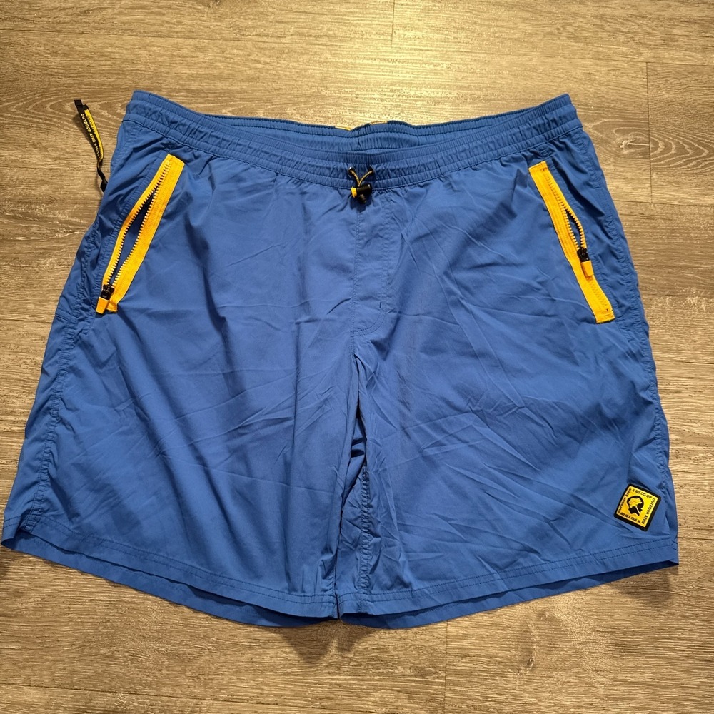Outdoor Afro REI Co-op Shorts Mens XXL Blue Trail Shorts Nylon Performance Zip